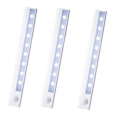 Miniatyrbild 2 av 5: LED-ljusremsa med rörelsesensor 3-pack Vit Vit