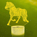 Miniatyrbilde 3 av 4: 3D Hest LED Nattlys Lampe Illusionslys 16 Farger