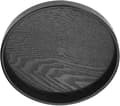 Rund bricka Dekorativ bricka Svart trä Rund form Massivt trä Te Kaffe Snacks Mat Serveringsbricka Tallrik Restaurangbrickor 30cm (30cm)-FA-
