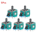 Miniatyrbild 1 av 5: 10st/5/1st 3D analog sensormodul ersättningskontroller Joystick Axis Analoga tumpinnar Reparationstillbehör för PS5 5Pcs