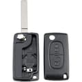 01A Fits Citroen C3 Replacement 2 Buttons Remote Key Shell Case Ce0536 Va2, Black-FA-