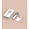 Miniatyrbillede 3 af 3: Elektrisk fluesmækkerracket, Mini 2 i 1 Smart Bug Zapper med USB-opladelig base, kraftig myggefældelampe og fluedræber med 3-lags sikkerhed M Apricot