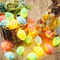 Miniatyrbild 3 av 5: Påskljus - Med 10 LED-lampor - 2m - För påskägg