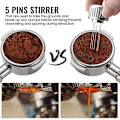 Miniatyrbillede 3 af 3: 2 i 1 53,3 mm Espresso Tamper & Kaffe Tamper Med Omrøring, Rustfrit Stål Espresso Presser Værktøj
