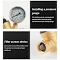 Miniatyrbild 5 av 5: Set 3/4' Mässing Vattentrycksreducerande underhållsventiler Dn20 Regulator Justerbara Avlastningsventiler Mätare
