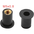 Miniatyrbilde 2 av 4: 10 stk gummimutter M5 sliteskruer for frontrute i messing