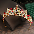 Pikkukuva 1 / 10: Prinsessakristalli tiara, rhinestonestaatti, punainen red