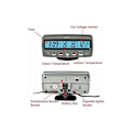 Miniatyrbild 3 av 4: 1 st Spänningsdetektor Temperatur Bil Auto LCD-display Digital Termometer Larmkontroll Larmklocka-FA5-