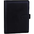 Miniatyrbillede 1 af 5: Læder A5 Ringbind Planner Notebook Planner med magnetlås (indre papir medfølger ikke) - Sort Black