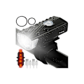 Miniatyrbilde 1 av 8: 2-PAK USB Ladbar Sykkellys Foran & Bak black