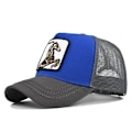 Pikkukuva 1 / 3: Hevonen Eläin Kirjailtu Baseball-lippis Mesh Trucker Hat Gray Blue