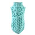 Miniatyrbild 1 av 5: Enkel varm katt hundtröja turtleneck stickad husdjurskostym höst vinterkläder Blue M