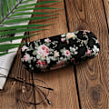 Miniatyrbillede 1 af 10: Brilleretui Solbriller Holder CASE BLOMMARBLOM sort black Flower-Flower