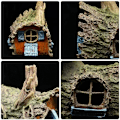 Miniatyrbilde 3 av 4: Akvariedekorasjon i tre, lite fiskehus