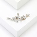 Miniatyrbillede 5 af 5: Vintage Brosche med Plommeblomst, Strass, Enkel