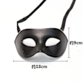 Miniatyrbilde 3 av 5: 2 stk. Maske, Svart Matt Klassisk Stil Venetiansk Maske, Maskerade, Burlesque Ball Fest (Svart En Størrelse)