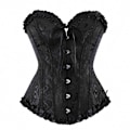 Miniatyrbillede 1 af 3: Europæisk og amerikansk palads bryllupskjole sexet midjebindende mavebindende vest midjebindende korset MJ51 sort 5XL black