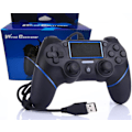 Miniatyrbillede 1 af 5: Ledningsbaseret Spilkontrol til PS-4/Pro/Slim/PC(Win7/8/10)/Laptop, USB-stik Spilkontrol med Vibration og Anti-Slip, Ergonomisk