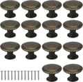 Miniatyrbild 1 av 5: 16pcs Vintage Drawer Handles 29mm Round Bronze Box Pulls Brass-FA-