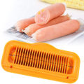 Miniatyrbillede 3 af 4: Pølse Skærer, Multifunktionel Pølse Skærer i Rustfrit Stål Banan Køkkenredskab til at Skære Pølse Højer Jordbær
