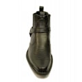 Miniatyrbillede 6 af 6: US Brass Herr Eastwood Cowboy Ankle Boots 6 UK Sort Black 6 UK