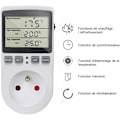 Miniatyrbilde 4 av 5: Digital termostatuttak med temperaturkontroll for oppvarming og kjøling med sonde, LCD-uttak temperaturkontroll timer