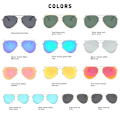 Pikkukuva 3 / 4: Klassinen polarisoidit aurinkolasit Trendikäs värikalvo aurinkolasit Unisex Aviator aurinkolasit Kultakehys jääsininen kalvo PG3026 Gold frame ice blue sheet