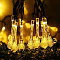 Miniatyrbild 2 av 5: Solcellslingor utomhus, 6,5 m 30 LED-regndroppsmodellering