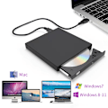 Miniatyrbillede 1 af 5: Ekstern Blu Ray Dvd Drev 3d, USB 3.0 og Type-c Bluray Cd Dvd Læser Slank Optisk Bærbar Blu-ray Drev til Macbook OS Windows Xp/7/8/10, Laptop