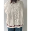 Miniatyrbillede 2 af 5: Taylor Swift Star Folklore Cardigan Stjernebroderet Oversize Strikket Bottom Up Trøje Rød M
