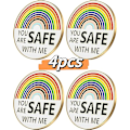 Miniatyrbillede 1 af 5: Du er sikker med mig pins emalje knappenål pin regnbåge pride pin sygeplejerske læge studerende broche pin badge pin