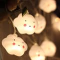 LED Creative White Cloud Smiling Cloud String Light Kids Room Tent Birthday Decoration Battery Cloud Hanging Light-1.5m 10 Lights-FA-