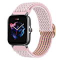 Miniatyrbilde 2 av 5: 20mm/22mm Armbånd for Amazfit Gts 4//2/2e/3/gts2 Mini/gtr 4/3/pro/gtr2/47mm/stratos Nylon Elastisk Klokkearmbånd Amazfit Bip Rem Zebra white Zebra white 22mm