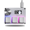 Miniatyrbillede 1 af 5: SayoDevice OSU O3C Rapid Trigger Hall Switches Magnetiske Lineære Switches Tastatur med Drejeknap og Skærm Kopier Indsæt Genvej Makro Hotswap Mini Tastatur