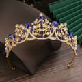 Prinsesse Krystal Tiara Rhinestone Hårbånd BLÅ blue