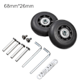 Pikkukuva 1 / 10: 2 kpl Vaihda pyörät Matkalaukun pyörät 68MM*26MM-FA5- 68mm*26mm