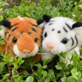 Miniatyrbillede 5 af 5: Dele af plys nøglering Plysdyr Tiger Legetøj Blødt dyr rød