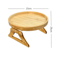 Miniatyrbillede 5 af 5: Armlænsbordbakke, Sidebord Sofa Armlæn Klemmefast Bord, Sammenklappeligt Sofa Arm Klemmefast Bord til Fjernbetjening Drikkevarer Telefon, 1 stk