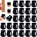 Miniatyrbild 1 av 5: 24-pack stolskydd, stolsbenskydd, bruna silikonstolsbensskydd med filt dynor för trägolv, kakel och laminatgolv
