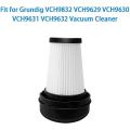 Miniatyrbillede 3 af 4: 3-pak filter til Grundig VCH9632 VCH9629 VCH9630 VCH9631 støvsugerfilterelement