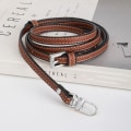 Pikkukuva 1 / 7: Väska Transformation Tillbehör för Longchamp mini Väskremmar Stansfri axelrem i äkta läder Crossbody Conversion Hängspä Brown-silver Strap