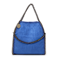 Miniatyrbillede 1 af 3: Crossbody-tasker til kvinder Mode Skuldertaske Kæde Tasker Mode Portable Chain Vævede Håndtasker Blue