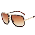 Miniatyrbillede 1 af 6: Mænds Metal Solbriller Mode Sommer 2021 Pilot Brow Brown Brown