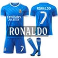 25-26 Real Madrid Udebanetrøje Blå Fodboldtrøje med Strømper Nr.7 Ronaldo-FA- M