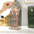 Miniatyrbilde 6 av 8: Moderne sminkebørstesett oppbevaringsboks transparent