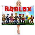 Miniatyrbilde 1 av 2: Roblox Mikrofiber Badehåndkle Strand Ferie Camping for Voksne Barn A A 75*150cm