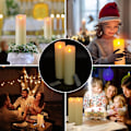 Miniatyrbilde 5 av 8: 1 stk LED-blokklys, ekte voks 10 tommer med fjernkontroll for bryllupsdekorasjon 10 tommer – 10 tum – 1 styck 10 tum \u2013 1 styck