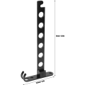 Miniatyrbilde 4 av 5: Foldbar veggmontert klesstativ, svart 90° veggmontert foldbar klesstativ