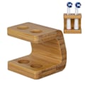 Miniatyrbillede 1 af 5: Bambus tandbørstehovedholder Opbevaringsholder 2 PLADSER 2 SLÅS 2 Slots