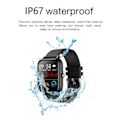 Miniatyrbillede 4 af 5: Smartwatch Herre Dame Puls Fitness Watch Ur Bluetooth Opkald Vandtæt Sport Smartwatch Til Android iOS Sort Sort